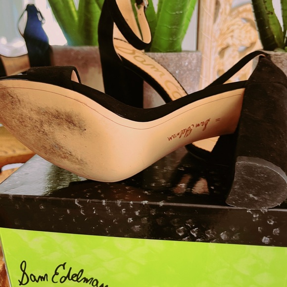 SAM EDELMAN BLACK YARO SUEDE SANDALS 👡 - Picture 13 of 15